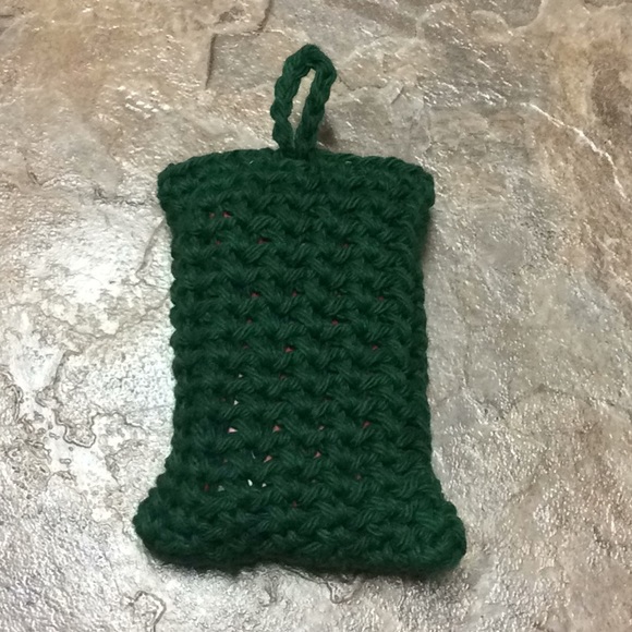 Hand Crafted Other - Green exfoliating soap saver bag crocheted